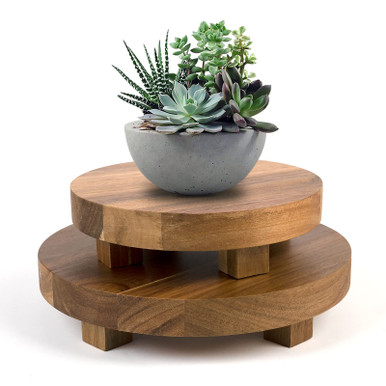 Timber Kitchen Riser Mavurve Wood Riser 2Pcs 7-9 Inch Wood Pedestal Stand Round,Wood Risers ...