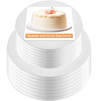 BOARDS+ Kuchenplatten Set – Dünne, Stabile Unterlagen Für Mehrstöckige Kuchen, 30 Stück, Lebensmittelecht & Fettbeständig