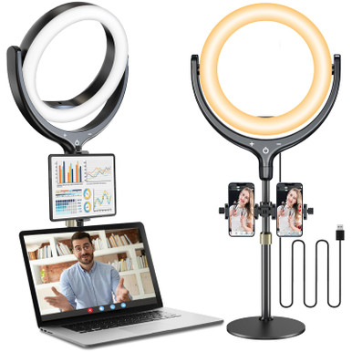 Computer Ring Light for Video Conference Lighting, Desktop Ring Light ...