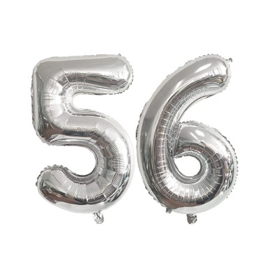 ESHILP 40 Inch Number Balloon Foil Balloon Number 56 Jumbo Giant ...