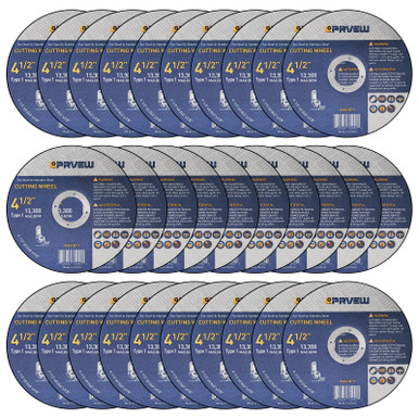 PRVEW 30-Pack Cut Off Wheels 4 1/2 Inch,4.5