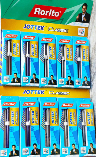 10 Rorito Jettra Classic Retractable Click Ball Pen Blue Ballpoint Pen ...