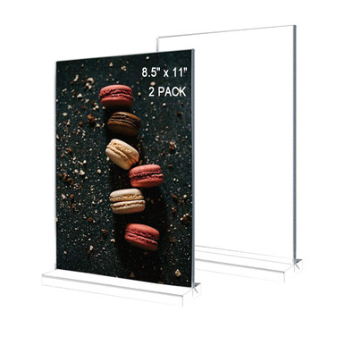 Pack Of 6 Acrylic Sign Holders 8.5 X 11 Inch Vertical Transparent - View #8