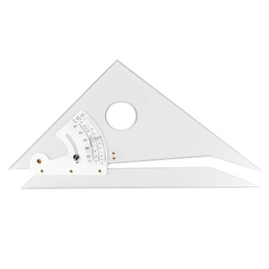 AMLESO 10 Inches Drafting Triangle Ruler Clear Metric Adjustable Ural ...