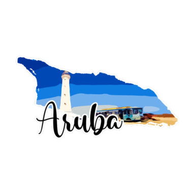Aruba Lettering Wall Stickers Inspirational Skyline Picture City ...