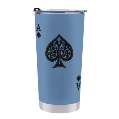 Vintage Poker Ace of Spades 20oz Stainless Steel Tumbler Drink Cup