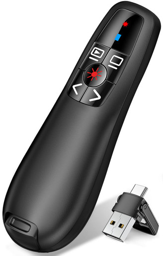 AXYBCOOL Dual Connector USB A and USB C Wireless Presenter Remote ...