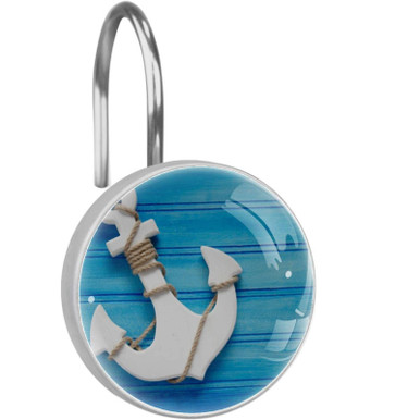 Blue Shower Curtain Hooks