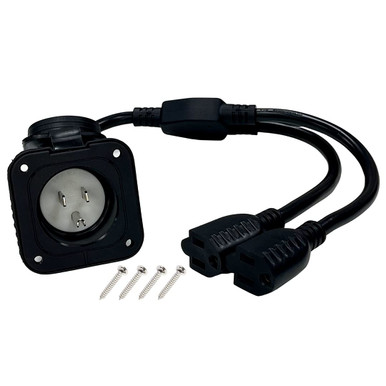Sintron 15 Amp 125V AC Power Inlet Port Plug with Integrated Dual 18 ...