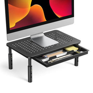 AM alphamount Monitor Stand Riser, 3 Height Adjustable Monitor Stand ...