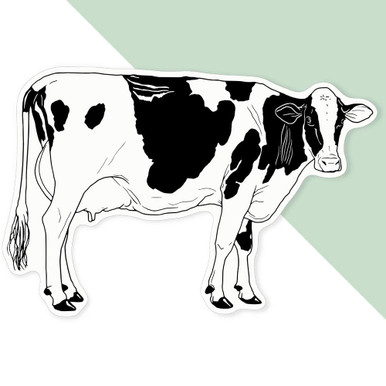 Extra Large 460mm 'Dairy Cow' Permanent Sticker Decal for Cars/Windows ...