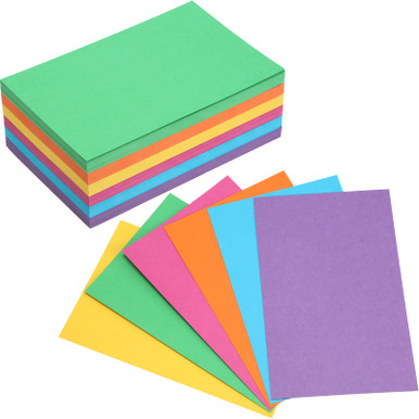 300 Pcs Colored Blank Index Note Cards Assorted Neon Color Blank Flash ...
