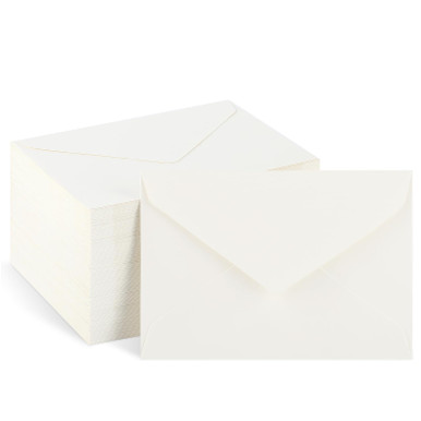 100 Pack Gift Card Envelopes White, A6 Kraft Paper Invitation Envelopes ...