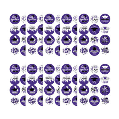 10PC Purple Graduation Stickers Class of 2023 Stickers Congrats Grad ...