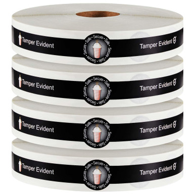4 Rolls Safe Secure Tamper Evident Seals for Drink Lids, Food Delivery ...