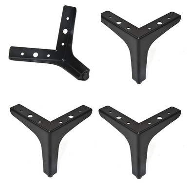 4-Pack Modern Iron Diamond Furniture Legs – 4 Inch Gold Metal, Screw-In, 300 Lb Capacity, For Sofas & Tables