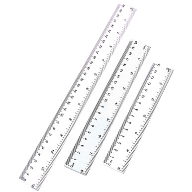 6 Inch 8 Inch 12 Inch Plastic School Rulers, 3 Pack Clear Ruler with ...