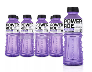 POWERADE ZERO, Zero Calorie Electrolyte Enhanced Sports Drinks, Grape ...
