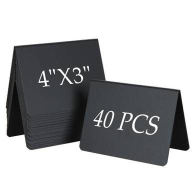 Reusable Sign Board Oungy 40 Pack Mini Chalkboard Signs for Food, 4x3 Inch Food Labels for ...