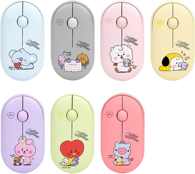 BTS Inspired Characters Multi Pairing Wireless Mouse, Little Buddy Baby ...