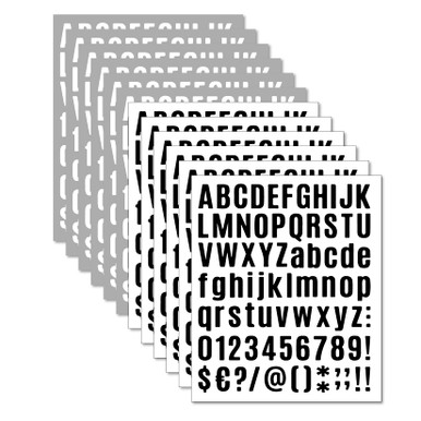 12 Sheets Alphabet Stickers 1512 Alphabet Stickers Vinyl Self-Adhesive ...