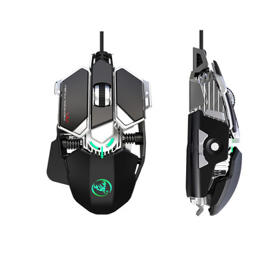 J600 Mechanical USB Wired Gaming Mouse 6400 DPI 9 Buttons mice ...
