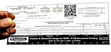 MICR Film Check Position Gauge, The Most Accurate E13B MICR Gauge for ...