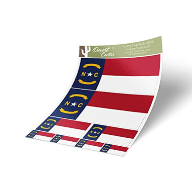 Desert Cactus North Carolina NC State Flag Sticker Decal Variety Size ...