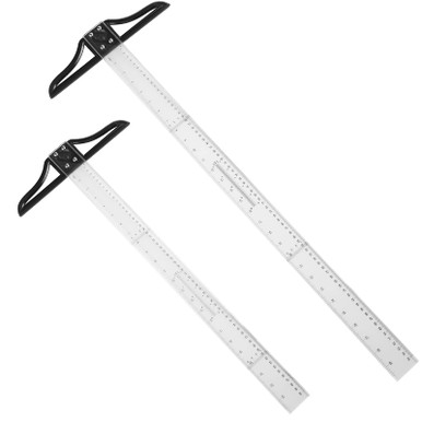2 Pieces T Square Acrylic Ruler 23.6 Inches and 29.5 Inches Transparent ...