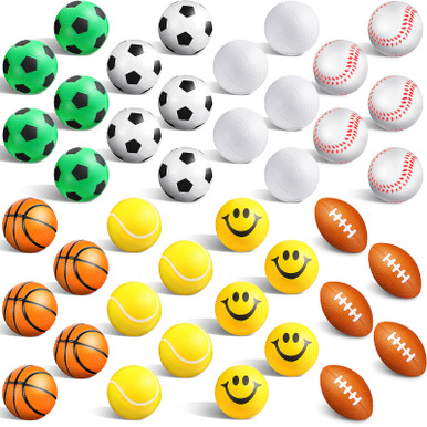 40 Pcs Mini Footballs Bulk Foam Stress Ball for Kids Small Sports Balls ...