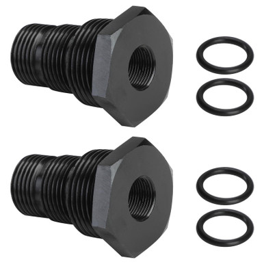 2PCS Oil Filter Adapter, Lightweight 1/2-28 Thread Adapter Aluminum, 1/ ...