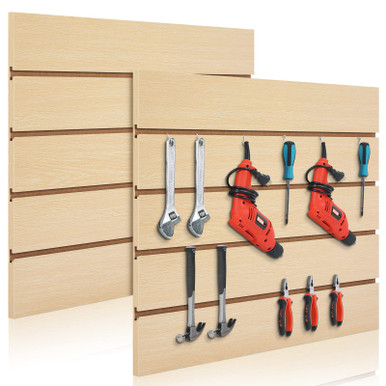 2 Pcs 2x3 Ft Slat Wall Panels Garage Wall Panels Retail Slatwall Mdf ...