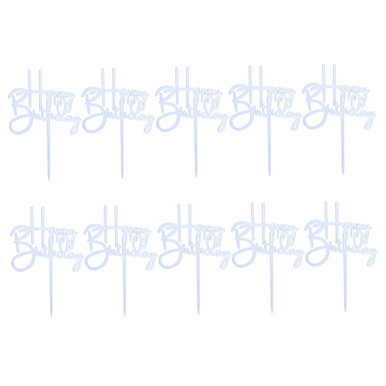 ERINGOGO 10PCS birthday cake insert Cake Insert Card Dessert dining ...