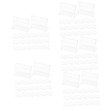 NUOBESTY 125 Pcs Acrylic Card Poster Hangers Small Stand Wedding ...