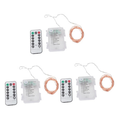 BESTOYARD 3 Pcs Remote Control Copper Wire Lighting Chain String Lights ...