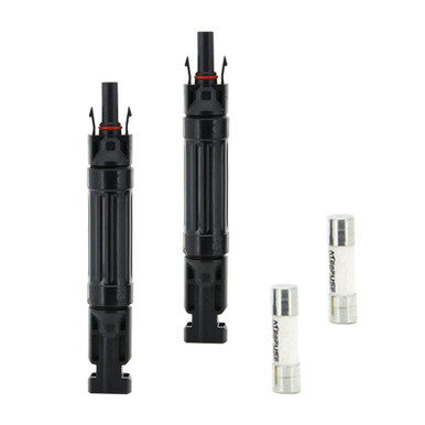 A ABIGAIL 2PCS 20A Solar Fuse Holder Inline Male and Female Connector