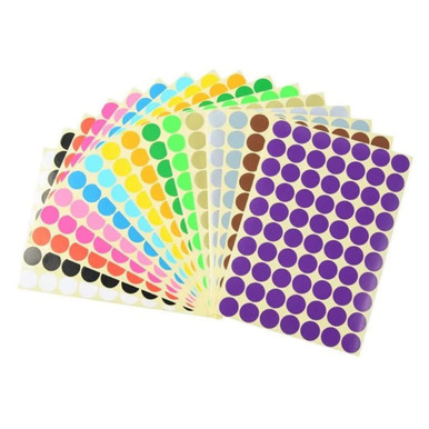 Sticky Dots Adhesive Color Coding Labels Round Removable Label Stickers ...