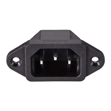 uxcell Panel Mount Plug Adapter AC 250V 10A C14 3-Pins IEC Inlet Module ...