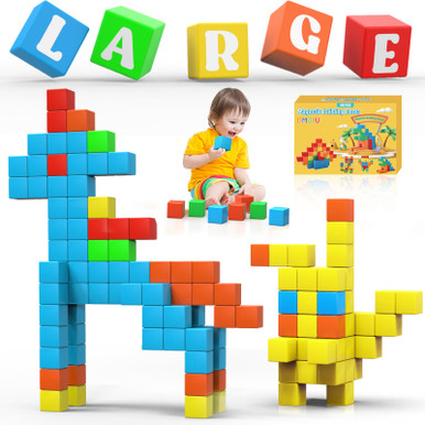 DMOIU Large Magnetic Blocks, 1.43inch Magnetic Building Blocks for ...