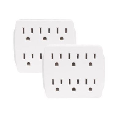 EXTRASTAR 6 Outlet Extender, Multi Plug Outlet with 3 Prong Electrical ...