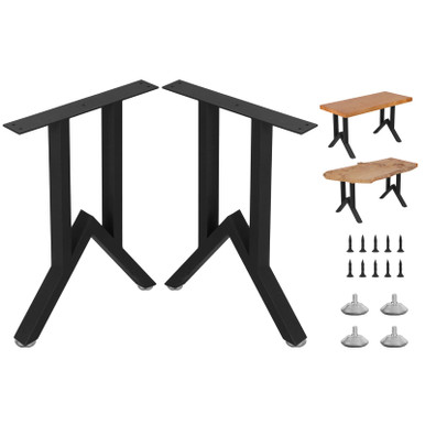 Rioychan 19 inch Metal Table Legs, Heavy Duty Industrial Metal Coffee ...