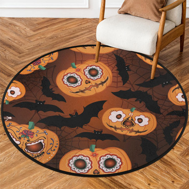 Round Area Rug 3ft - Halloween Large Round Rug for Bedroom,Zombie ...