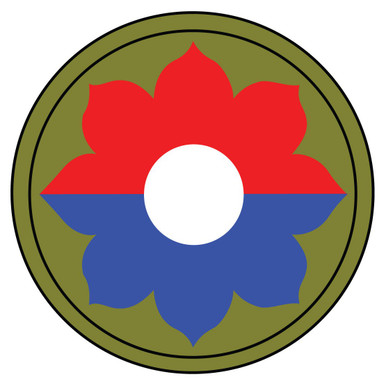 US Army - 9th Infantry Division SSI Patch Decal - Five Inch Tall Full ...