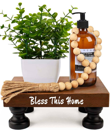 Wood Risers for Display, Farmhouse Wood Pedestal Stand for Decor ...