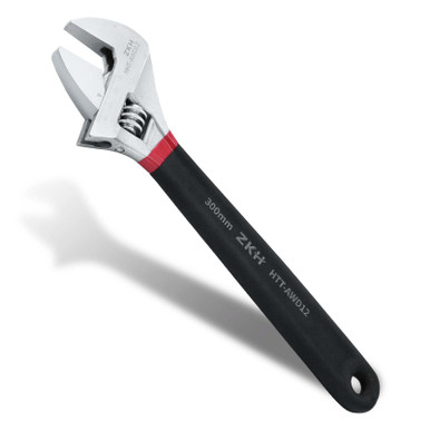 ZKH 12 inch Adjustable Wrench - Large Metric Wrench - Plastic-Dipped ...