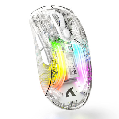 Wireless Gaming Mouse With Full Transparent Design,Double Mode 2.4G ...