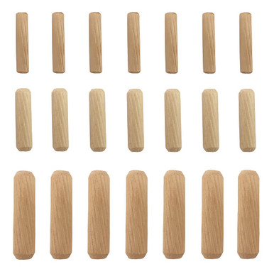 300 Pcs Wooden Dowels Assorted, M6 M8 M10 Wood Plugs Dowel Rods Woodwork Pins Tapered And Ribbed For Grooved Fluted Craft Diy Carpentry