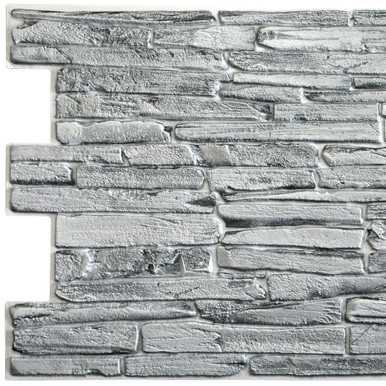 Dundee Deco 3D Wall Panels (10-Pack) - Greenish Gold Faux Slate PVC, 3.3ft X 1.6ft Each - View #10