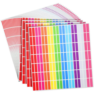Tallew 2800 Pieces 10 Color Color Coding Labels Rectangle Colored ...