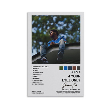 JINUS J Posters Cole 4 Your Eyez Only Album Cover Poster Decorative